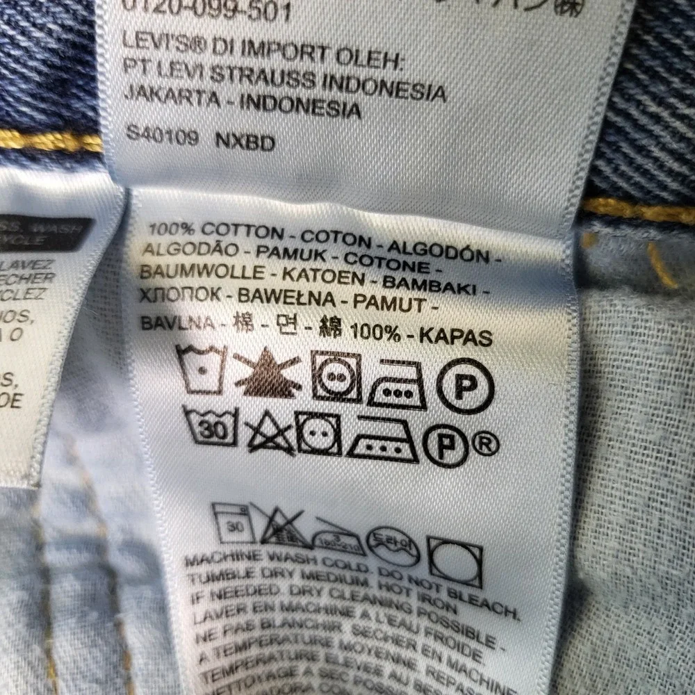 Levi's‎ 505 Regular Fit Jeans Mens 34x34 Blue Medium Wash Good Straight Leg Zip